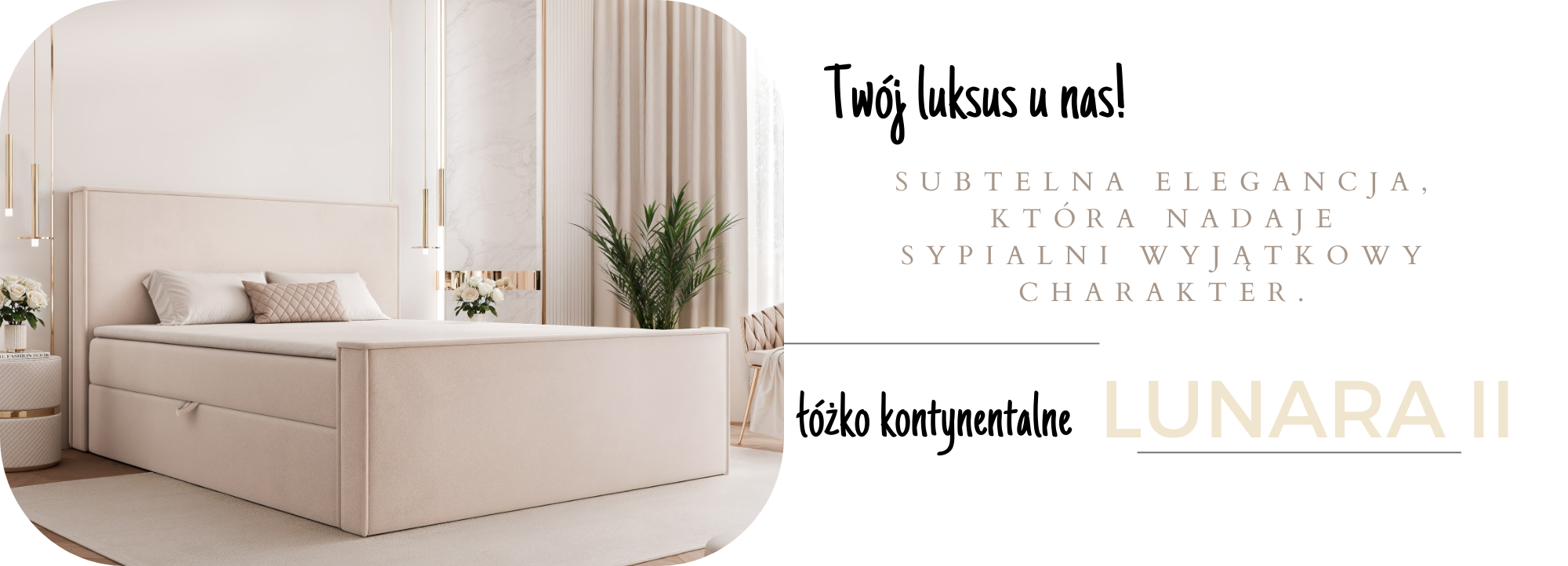 Łóżko kontynentalne Lunara